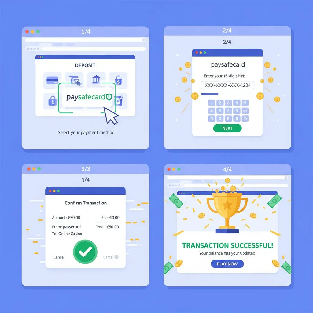 Průvodce vkladem přes paysafecard v online kasinu krok za krokem